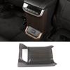 For Toyota Highlander XU70 2024 Car Center Console Seat Armrest Box Rear Protector Cover Anti Kick Carbon Fiber Wood Grain Color