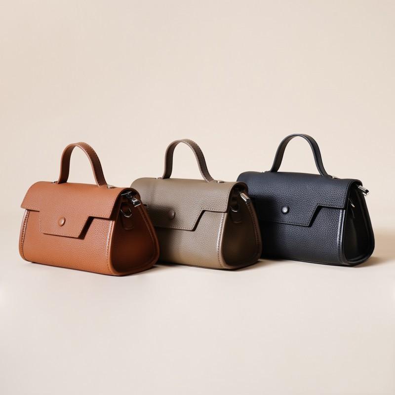 2025 New Casual Top-layer Cowhide Cross-body Bag Design Retro High-end Light Luxury Single-shoulder Handbag