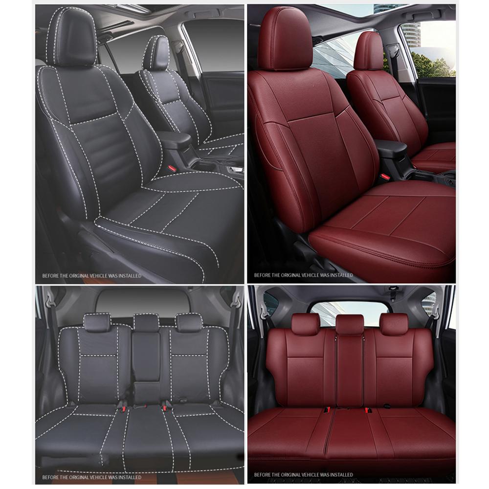 Original Car 1: 1 Design Car Seat Covers For Toyota RAV4 2013-2018 Full Covered Cushion Car Seat Protective Cover Auto Parts