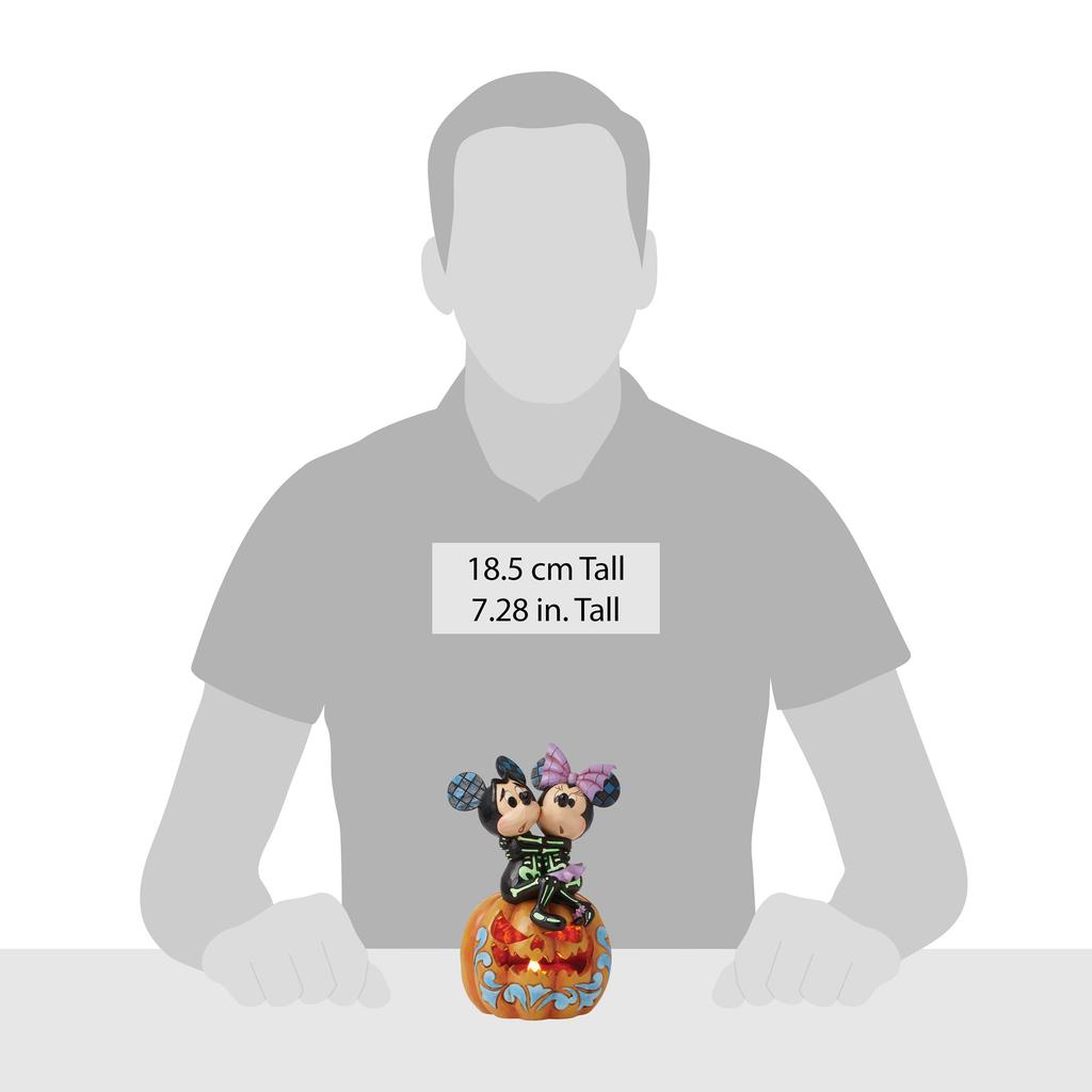 Disney Traditions Mickey & Minnie Scared Skeletons Halloween 6016596