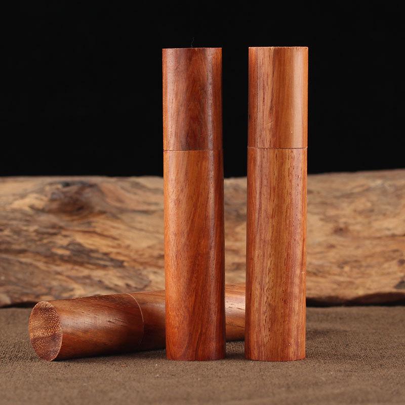 Rosewood & Agarwood Incense Set: Wooden Tube, Stick Holder, Storage Bucket Gift 007
