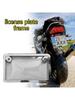 Stainless License Plate Frame Motorcycle License Plate Holders for Front & Rear 2 Holes Universal License Plate Cover