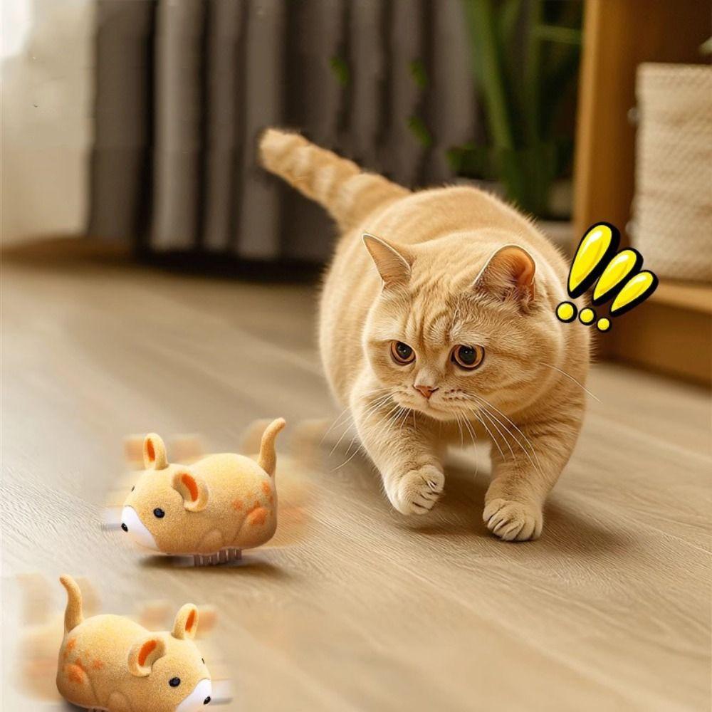 Creative Cute Electric Hamster Toy Funny Wear-resistant Cat Teasing Toys Bite-resistant Simulation Hamster Interactive