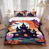 3pcs Bedding Set Halloween Haunted_House Includes 1 Comforter + 2 Pillowcases, Without Pillow Inserts, Soft Comfortable, Lightweight Breatha