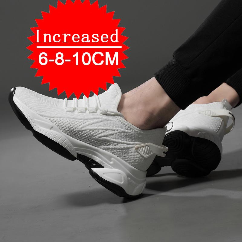 Outdoor Leisure Breathable Mesh Sneakers Men Elevator Shoes Men Casual Insole Comfortable Elevator Shoes Summer Trend Man Shoes