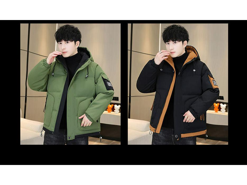 Woodpecker Men's 2025 Hooded Winter Jacket - Thick Cotton-Padded & Warm