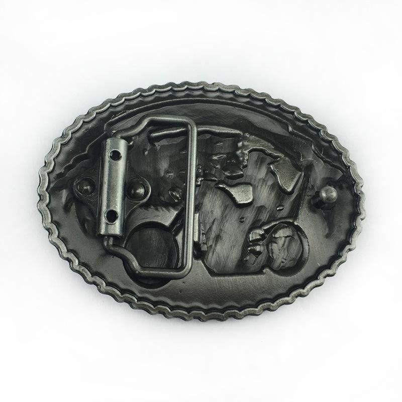 Zinc Alloy Wolf Head Belt Buckle - Western Cowboy Style