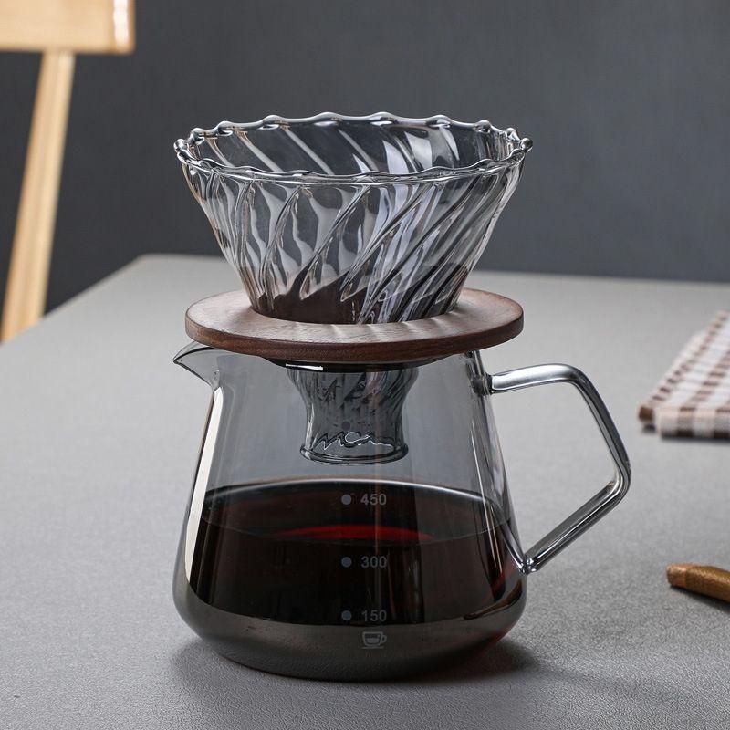 TLXT Cloud Coffee Pour-Over Set with Scale and Bamboo Tray