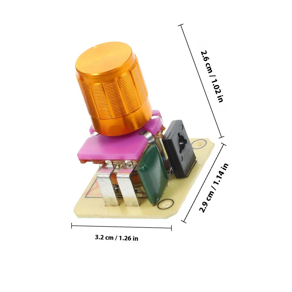 1 Set Elektrischer Dimmschalter Austauschbarer Glühbirnenregler Kleines Potentiometer für Sicherheitskamera-Beleuchtung Upgrade Wiederverwendbar Zuhause