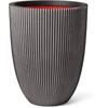 CAPI EUROPE Elegant vas GROOVE - 46x58 cm - Antracit - 100% återvinningsbar