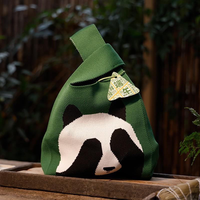 Элегантная вязаная сумка-пандочка: Универсальная женская сумка-тоут высокого класса 20x36 cm