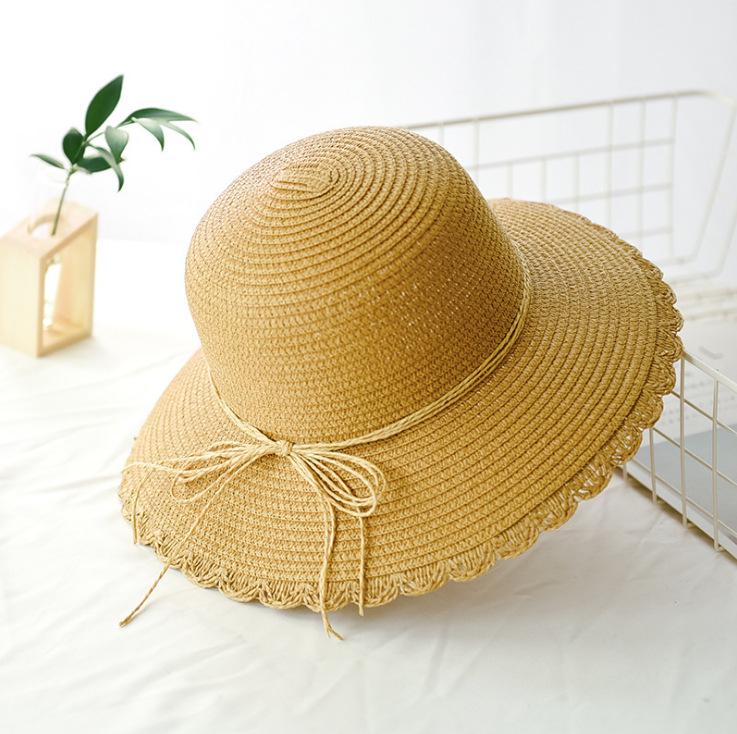 Leisure Women Breathable Fisherman Hat Beach Straw Hat
