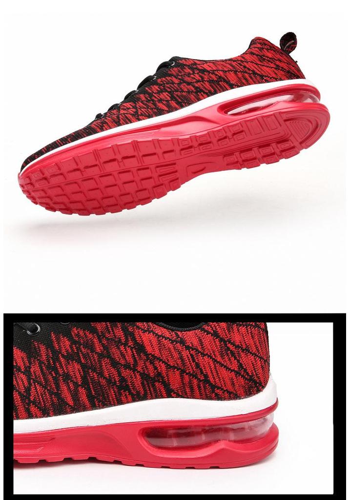 Plus Size Breathable Mesh Air Cushion Men's Running Shoes - Trendy and Versatile for Couples