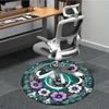1pc Wolf Moon Flowers Chair Carpet for Office, Non slip, Soft and Durable Office Rug