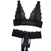 New European and American sexy lingerie cross-border trade black lace women's sex pajamas