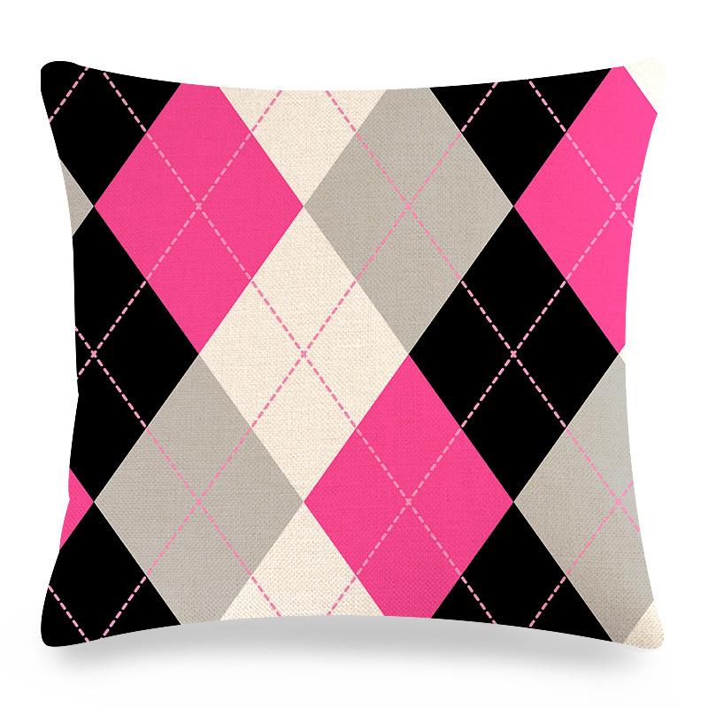 Home Decor Colorful Geometric Pattern Digital Print Pattern Cushion Cover Suitable for Sofa Bedroom Car Pillow Cover