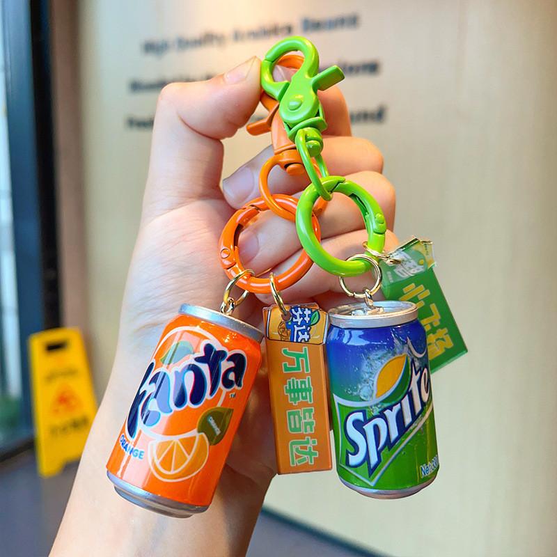 Portachiavi Mini Lattina di Soda in Resina Realistica Accessori alla Moda per Feste e Regali