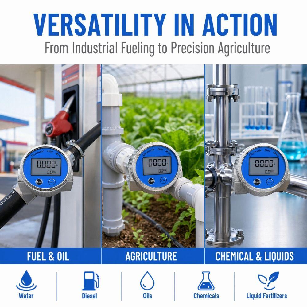 Digital Flow Meter High Accuracy Fuel Flow Meter Turbine Flowmeter  Industrial Injection Pipeline