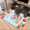 Strawberry Hat And Cat Office Rug Chair Mat, Game Carpet, Suitable for Front Door, Bedroom, Living Room, Desk, Holiday Gift