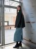 General Idea Washed Denim Long Skirt [Blue] / Wbe3L13508