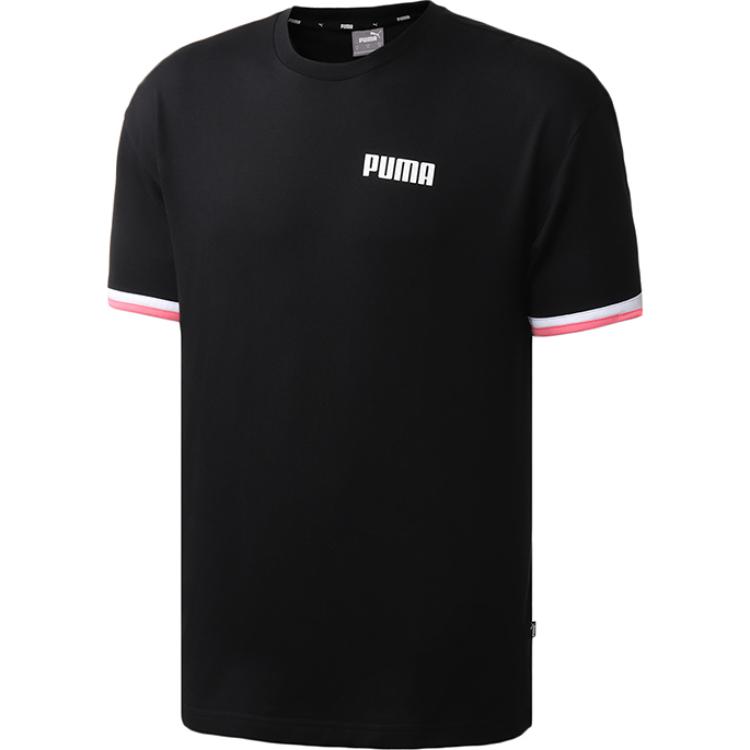 

Puma Casual Sports Дышащая вязаная футболка с коротким рукавом Мужские топы Черные 584155-01 M