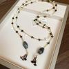 Turquoise Oval Beaded Necklace – Ethnic, Colorful, Retro Clavicle Chain for Women.