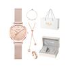 Arrow Starry Sky Womens Watch Quartz Movement Stainless Steel Band Gold Dial Luxury Minimalist Student Womens Watch Romantic Gift Box FLL38-6559