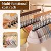Multifunktionaler Holz-Kleiderbügel Hutaufbewahrungsständer Sockenklammer 360° drehbarer Schrankbügel Platzsparender Organizer für Hemden T-Shirts