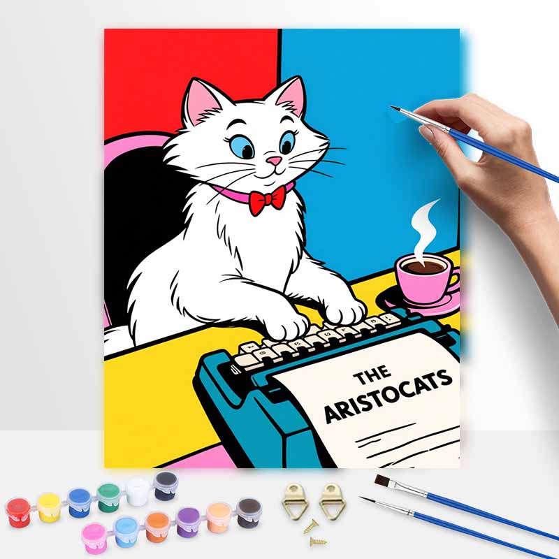 Disney Marie The Aristocats Digital Oil Painting Art Kit Hand Painted Home Decor 20x30cm