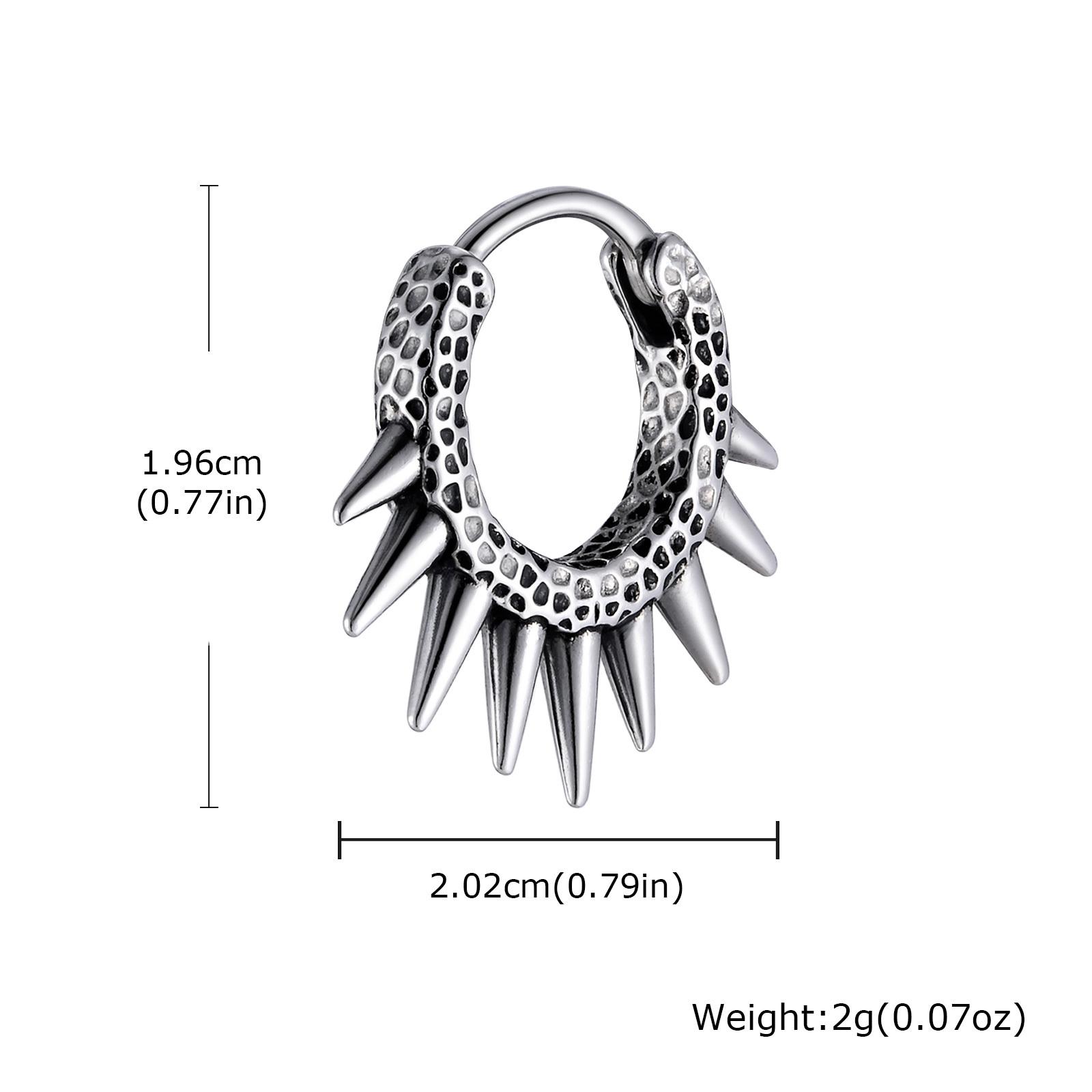 

Vnox Stainless Steel Punk Rhombus Hoop Earrings, Hypoallergenic Rock Jewelry Gift for Men, Cool Geometric Stud Hoop Earrings