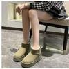 Thick Soled Short Sleeved Snow Boots for Women In Winter Versatile with Thick Fleece and Anti Slip Warm Cotton Shoes