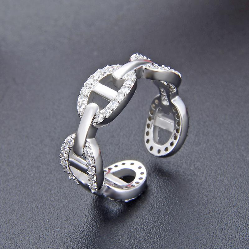 Lindon Classic 925 Sterling Silver Zircon Ring Ladies Jewelry Wedding Promise Party Gift