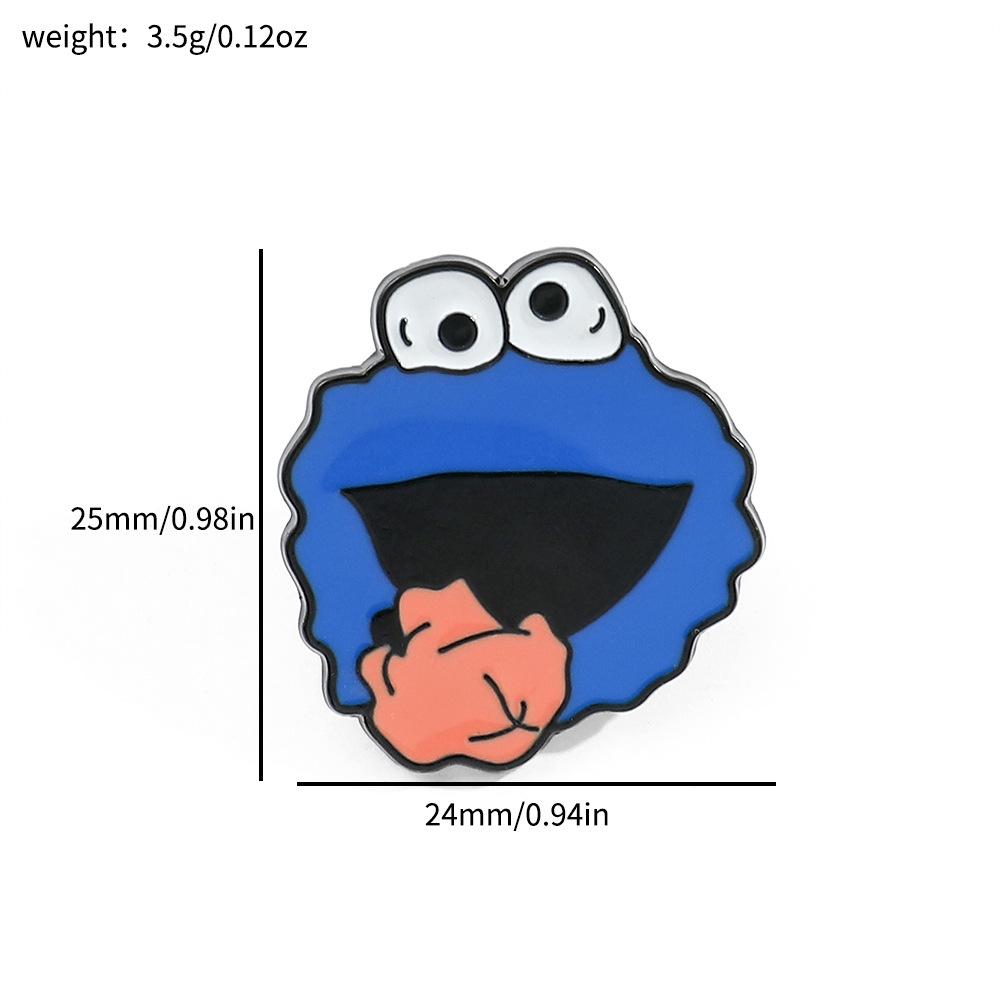 

Cute Sesame Street Character Metal Badge Sesame Street Elmo Big Bird Cookie Monster Brooch