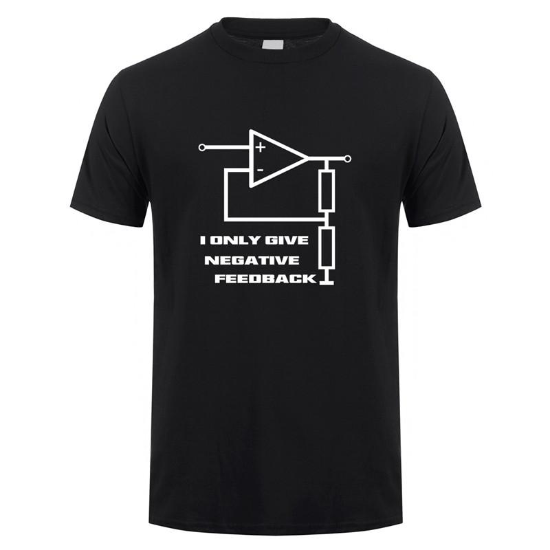 Lustiges Ich gebe negatives Feedback Ingenieur T-Shirt Herren Kurzarm Baumwoll-T-Shirts Herren Camisetas Geschenk JL-065