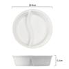 Ceramic Big Soup Bowl Double Grid Round Fruit Salad Plate Cake Bread Dessert Dish Tray Noodles Tableware Kitchen Storage Tool