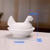 Candy Dish Bowl with Chicken Lid for Small Item Storage, Shelf Styling, Sideboard Placement and Entryway Use in Living Room or Dining Room