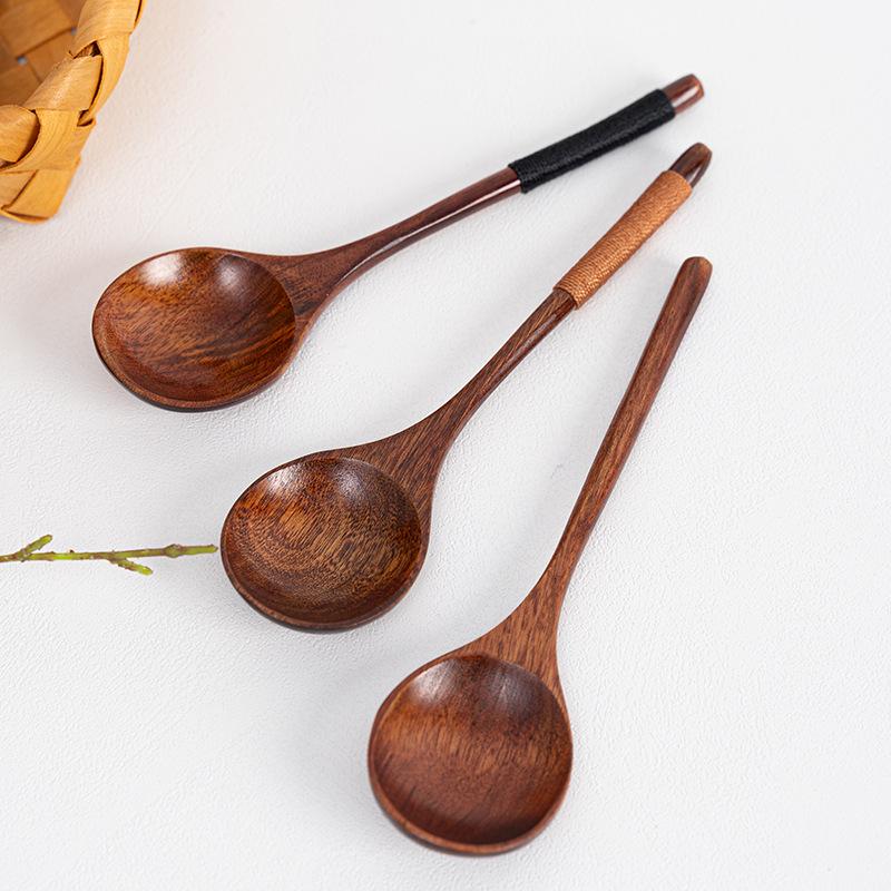 Japanese Style Camphor Wooden Spoon for Soup & Honey Stirring