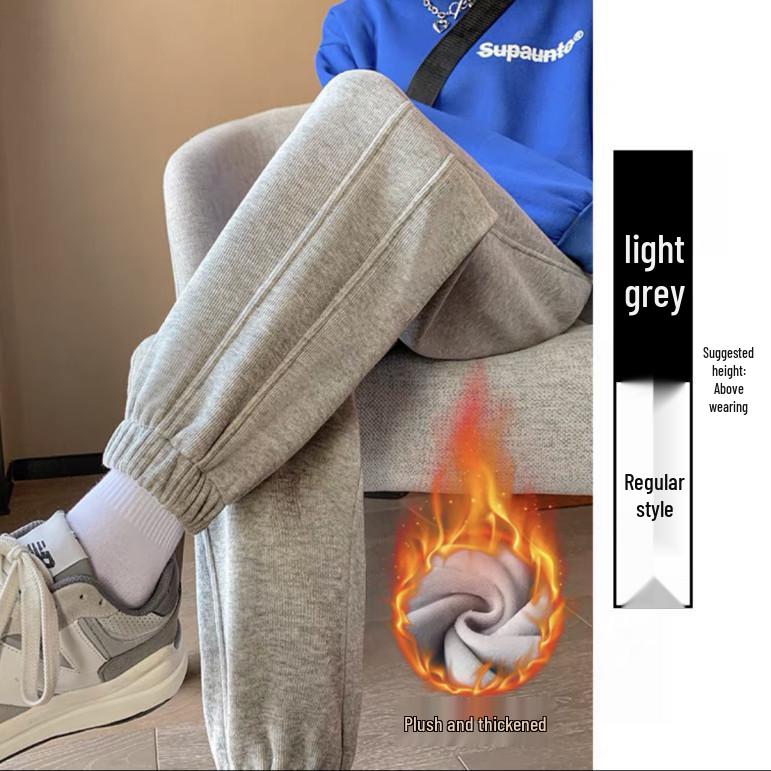 Trendy Korean-Style Autumn/Winter Women's Loose Jogger Pants, Anti-Pill Casual All-Match Sweatpants