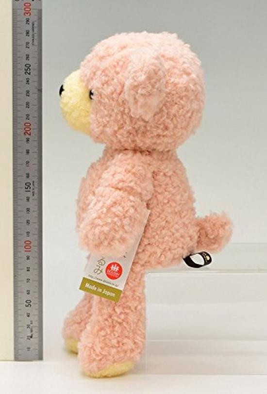 Doshin Original Made In Japan Mocopalucci Fluffy Bear Medium Plush Toy Height 29cm Rose