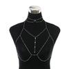 Sexy   Round Beads Waist Chain Beach Bra Bikini Chest Chain Zircon Tassel Women Body Chain Jewelry Accessories