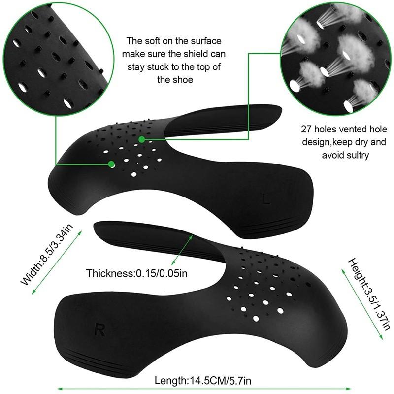 1pair Shoes Anti Crease Protection Sneakers Toe Caps Anti Fold Protection Shoe Stretcher Support Drop Shoes Protector