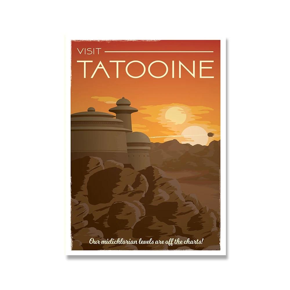 Rapture Bioshock Kingdom Hearts ceļojumu plakāti Retro vintage kanvas glezna izdrukā attēlus uz sienas dekorēšana mājas dekors bez rāmja