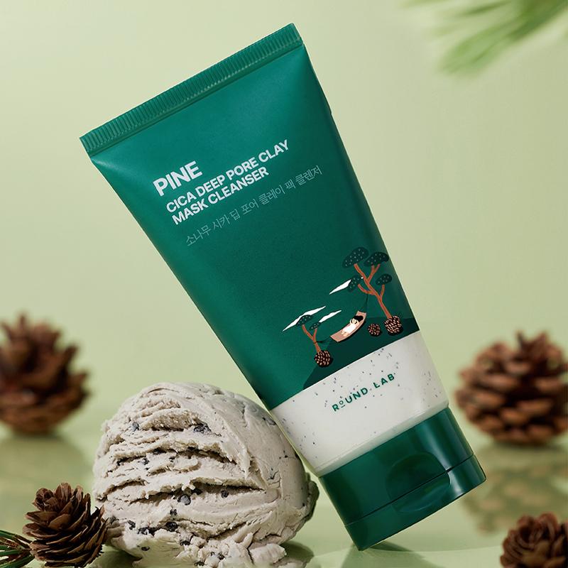 ROUND LAB Nettoyant Masque d'Argile Pores Profonds Pin Cica 150ml