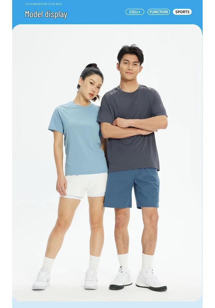 2024 Men's Quick-Dry Round Neck Sports T-Shirt - Short Sleeve Fitness & Running Top