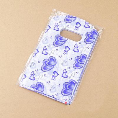 Lot de 100 pièces Joli sac cadeau en plastique à motifs mixtes Sac de courses 14X9Cm