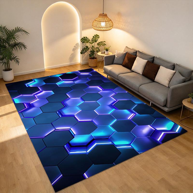 Hexagon Living Room Nonslip Area Rug Soft Carpet For Bedroom Game Playroom Sofa Office Home Decor Doormat Christmas Gift C926366
