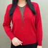 Women's Plus Size Knit Sweater Loose Round Neck Thin Pullover Knit Top