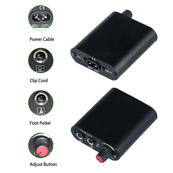 

1 комплект, аппарат для татуировки, регулируемая ручка, краска для тела, мощный мотор, ручка из нержавеющей стали, ручка для перманентного макияжа, игла, пигмент для художника