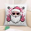 Rap Santa Claus Pillow Case Plush Fabric Soft Double Sided Print Sofa Cushion Cover Throw Pillow Covers