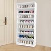 8-Tier Open Shoe Storage Cabinet W/ 8 Compartments - White Freestanding Shoe Shelf Organizer for 32 Pairs of Shoes(178.7cm Tall)